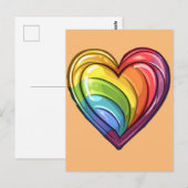 Carte Postale Conception cardiaque gay pride (Devant / Derrière)