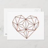 Carte Postale conception cardiaque rouille-géométrique (Devant / Derrière)