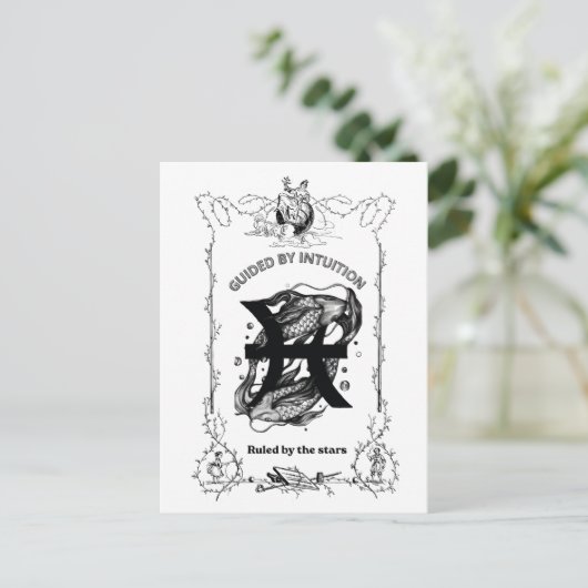 Carte Postale Conception céleste d'intuition des Poissons (Debout devant)