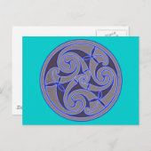 Carte Postale Conception celtique de spirale d'art (Devant / Derrière)