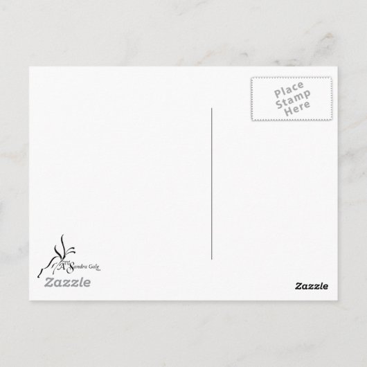 Carte Postale Conception classique de paon et libellule (Dos)