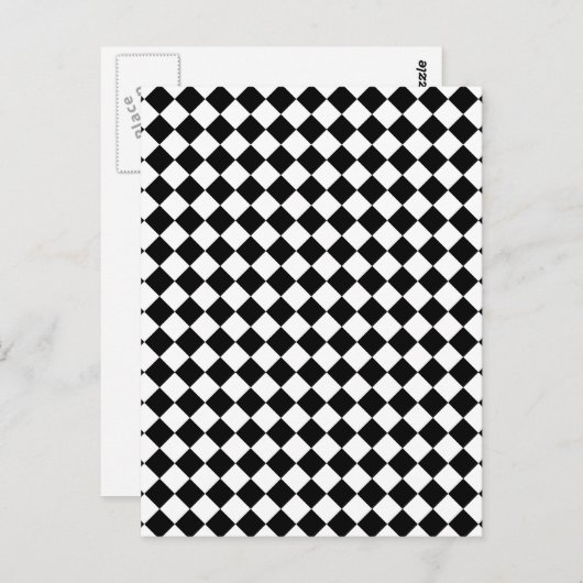 Carte Postale Conception cochée en noir et blanc (Devant / Derrière)