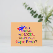 Carte Postale Conception colorée du travailleur social (Debout devant)