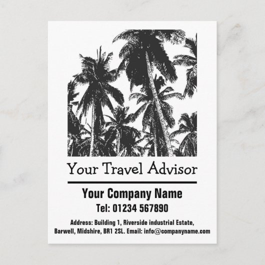 Carte Postale Conception d'agent de voyage pour personnaliser (Devant)