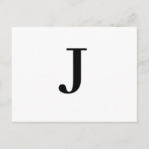 Carte Postale Conception d'alphabet minimaliste moderne personna