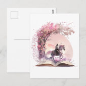 Carte Postale Conception d'amour de livre de fantasy (Devant / Derrière)