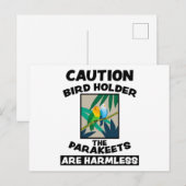 Carte Postale Conception d'animal exotique mignon oiseau Cadeau (Devant / Derrière)