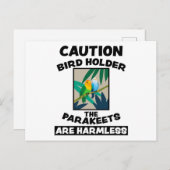 Carte Postale Conception d'animaux exotiques mignons d'oiseaux C (Devant / Derrière)