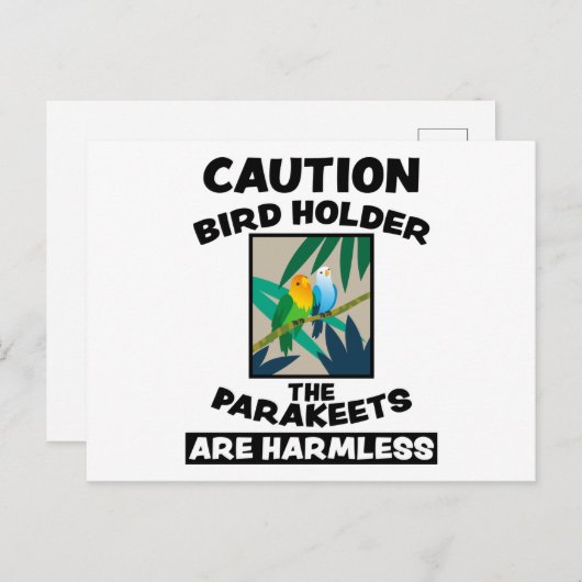 Carte Postale Conception d'animaux exotiques mignons d'oiseaux C (Devant / Derrière)