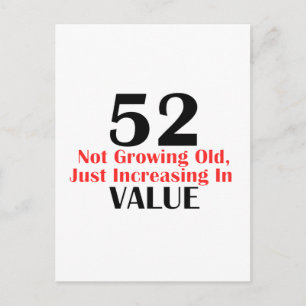 Carte Postale Conception d'anniversaire de 52 ans