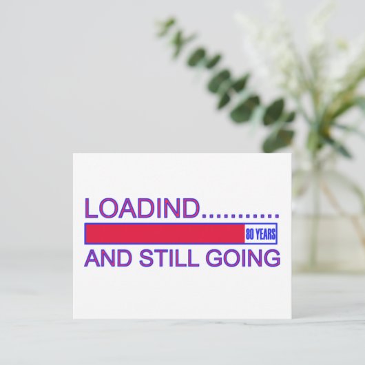 CARTE POSTALE CONCEPTION D'ANNIVERSAIRE DE 80 ANS (Debout devant)