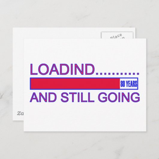 CARTE POSTALE CONCEPTION D'ANNIVERSAIRE DE 80 ANS (Devant / Derrière)