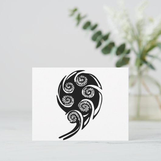 Carte Postale conception d'aotearoa koru (Debout devant)