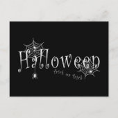 Carte Postale Conception d'araignée d'Halloween farce ou attrape (Devant)