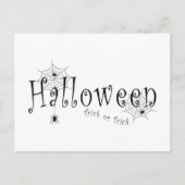 Carte Postale Conception d'araignée d'Halloween farce ou attrape (Devant)