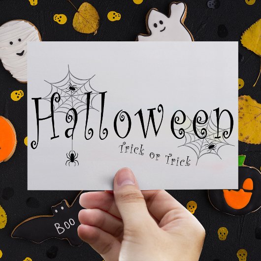 Carte Postale Conception d'araignée d'Halloween farce ou attrape