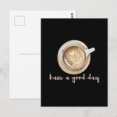 Carte Postale Conception d'art de latte lavande cosy (Devant / Derrière)