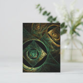 Carte Postale Conception d'art fractal abstrait à vibrations mag (Debout devant)