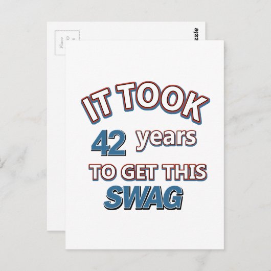 Carte Postale Conception de 42 ans (Devant / Derrière)