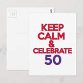 Carte Postale Conception de 50 ans (Devant / Derrière)