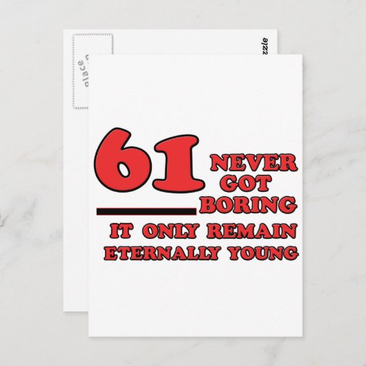 Carte Postale Conception de 61 ans (Devant / Derrière)