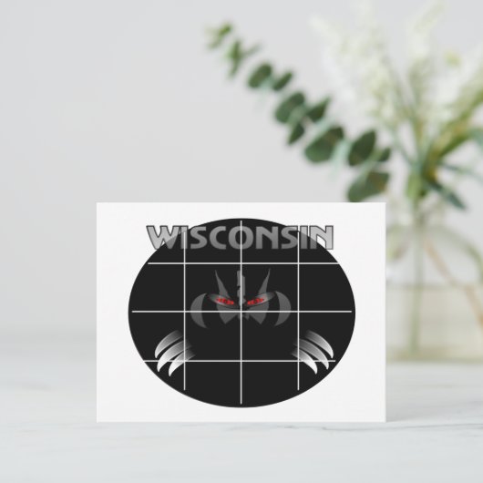 Carte Postale Conception de Badger de l'État du Wisconsin (Debout devant)