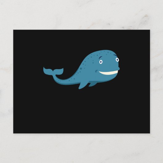 Carte Postale Conception de baleine baleine drôle mer poisson ca (Devant)