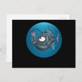 Carte Postale Conception de baleine de design d'océan de poisson (Devant / Derrière)