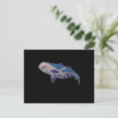 Carte Postale Conception de baleine de design d'océan de poisson (Debout devant)