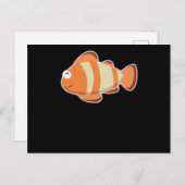 Carte Postale Conception de baleine de poisson de l'océan de pla (Devant / Derrière)