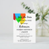 Carte Postale Conception de ballon Amusement Famille Réunion Enr (Debout devant)