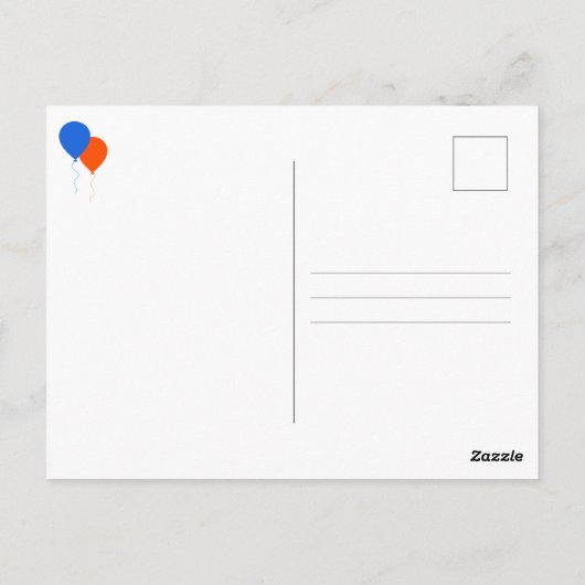 Carte Postale Conception de ballon Amusement Famille Réunion Enr (Dos)