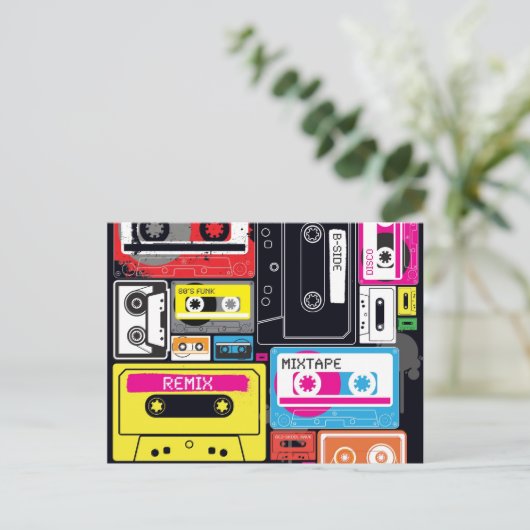 Carte Postale Conception de bandes de mixage Cool (Debout devant)