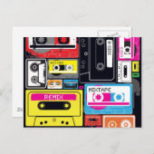 Carte Postale Conception de bandes de mixage Cool (Devant / Derrière)