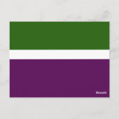 Carte Postale Conception de bloc de couleur unie vert blanc viol (Dos)