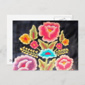 Carte Postale Conception de broderie mexicaine (Devant / Derrière)