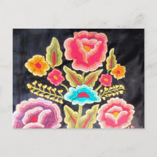 Carte Postale Conception de broderie mexicaine