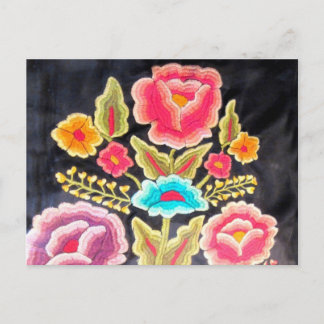 Carte Postale Conception de broderie mexicaine