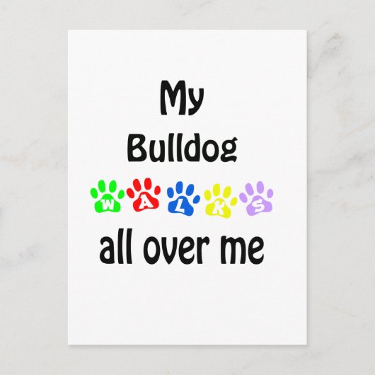 Carte Postale Conception de Bulldog Walks (Devant)
