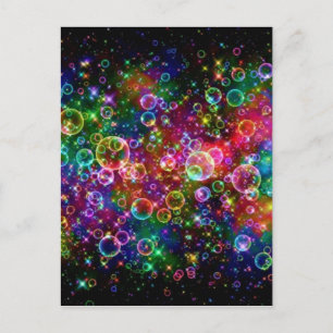 Carte Postale Conception de bulles colorées