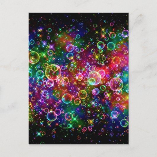 Carte Postale Conception de bulles colorées (Devant)