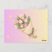 Carte Postale Conception de cadeau de meilleur enseignant floral (Dos)