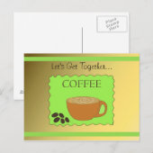 Carte Postale Conception de café vert et moka (Devant / Derrière)
