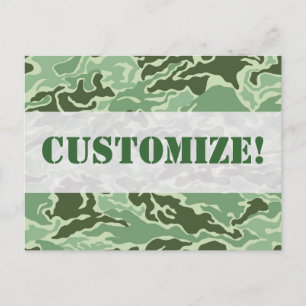 Carte Postale Conception de camouflage vert personnalisé de l'Ar