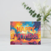 Carte Postale Conception de célébration d'anniversaire (Debout devant)