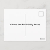 Carte Postale Conception de célébration d'anniversaire (Dos)