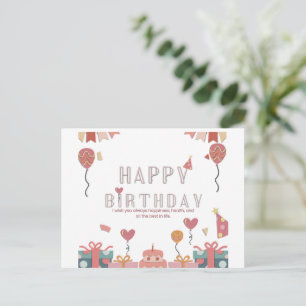 Carte Postale Conception de célébration de fête d'anniversaire
