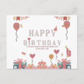 Carte Postale Conception de célébration de fête d'anniversaire (Devant)