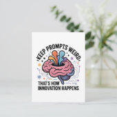 Carte Postale Conception de cerveau d'innovation en intelligence (Debout devant)
