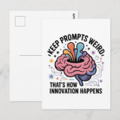 Carte Postale Conception de cerveau d'innovation en intelligence (Devant / Derrière)